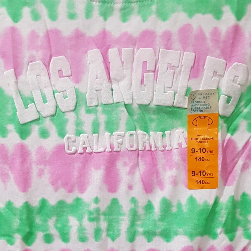 PRIMARK LOS ANGELES T-SHIRT LOGO GIRLS SIZES 7-10YRS